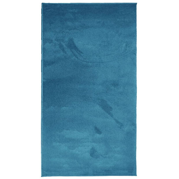 vidaXL Vloerkleed OVIEDO laagpolig 80x150 cm turquoise
