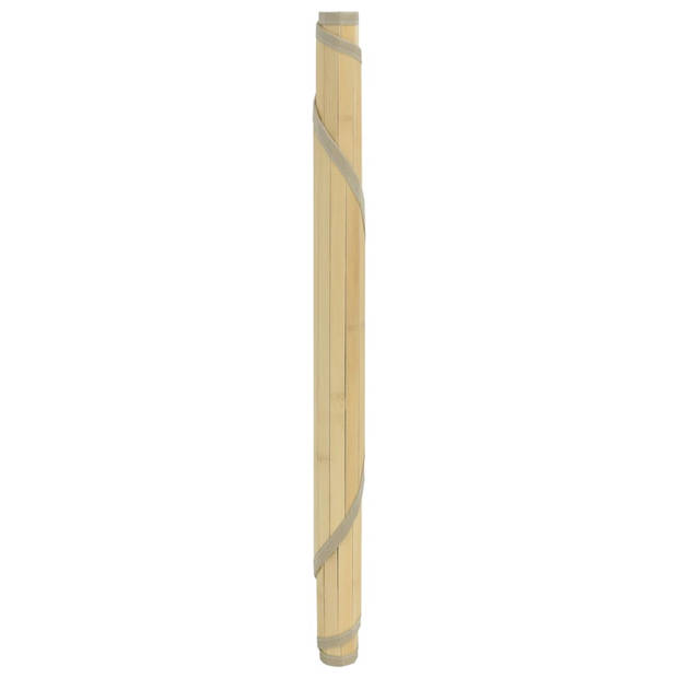 vidaXL Vloerkleed rond 80 cm bamboe lichtnaturel