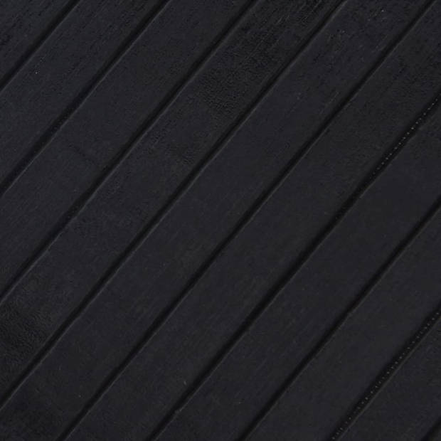 vidaXL Vloerkleed rechthoekig 60x1000 cm bamboe zwart