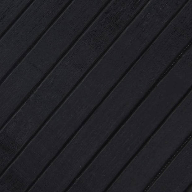 vidaXL Vloerkleed rechthoekig 60x300 cm bamboe zwart