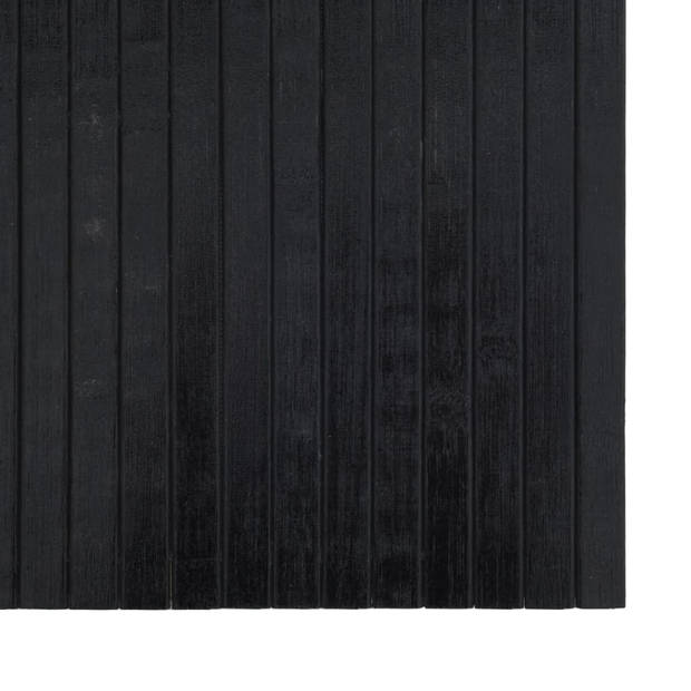 vidaXL Vloerkleed rechthoekig 60x300 cm bamboe zwart