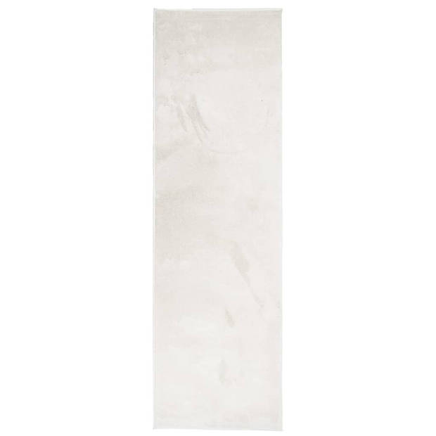 vidaXL Vloerkleed OVIEDO laagpolig 80x250 cm beige