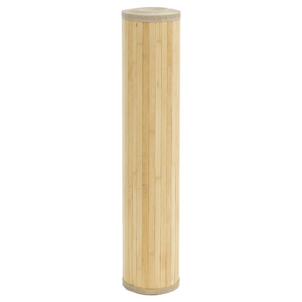 vidaXL Vloerkleed rechthoekig 100x200 cm bamboe lichtnaturel