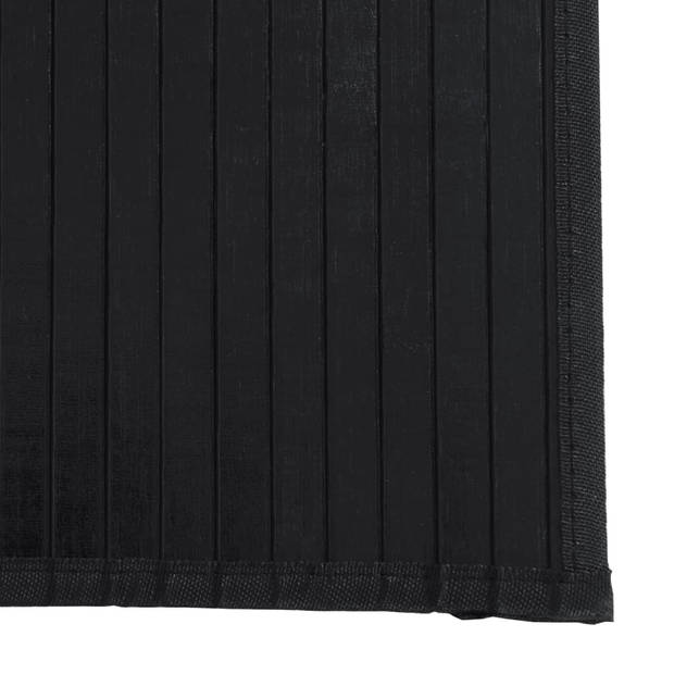 vidaXL Vloerkleed rechthoekig 70x200 cm bamboe zwart