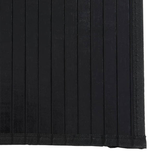 vidaXL Vloerkleed rechthoekig 60x1000 cm bamboe zwart