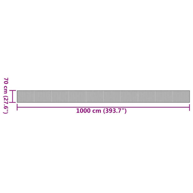 vidaXL Vloerkleed rechthoekig 70x1000 cm bamboe zwart