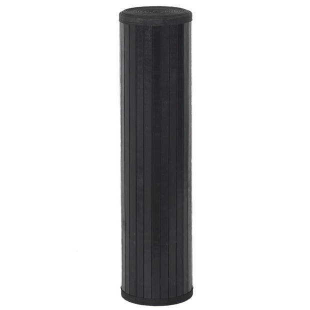 vidaXL Vloerkleed rechthoekig 70x500 cm bamboe zwart