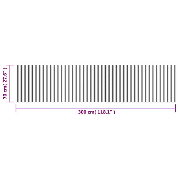 vidaXL Vloerkleed rechthoekig 70x300 cm bamboe grijs