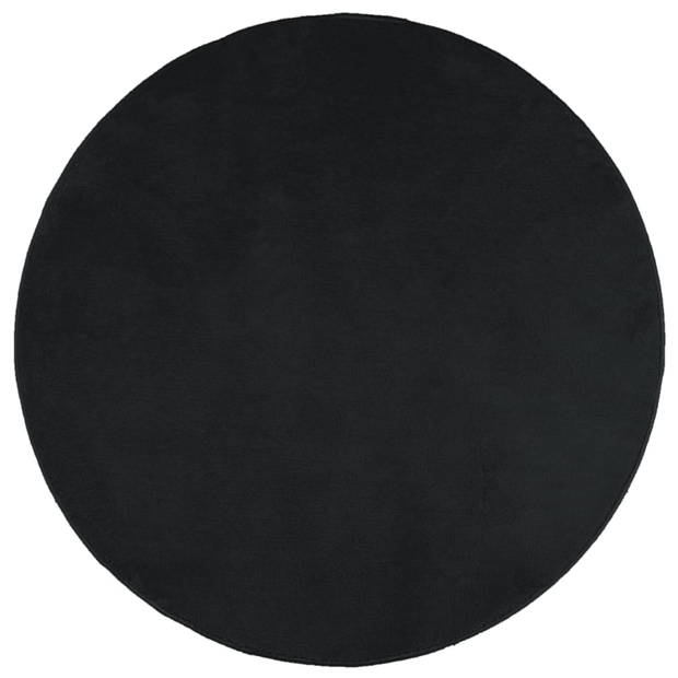 vidaXL Vloerkleed OVIEDO laagpolig Ø 280 cm zwart