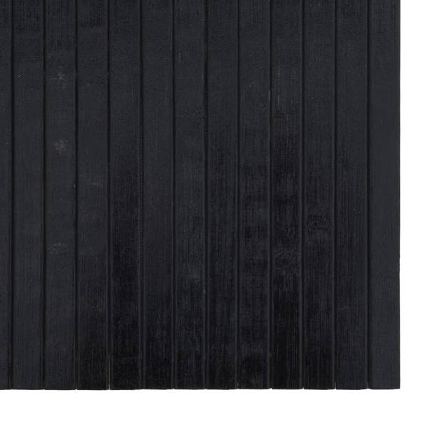 vidaXL Vloerkleed rechthoekig 100x500 cm bamboe zwart