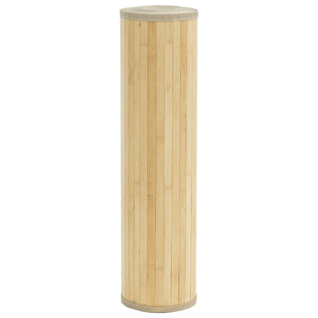vidaXL Vloerkleed rechthoekig 60x1000 cm bamboe lichtnaturel
