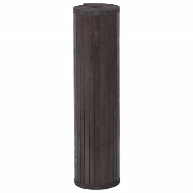 vidaXL Vloerkleed rechthoekig 60x1000 cm bamboe donkerbruin