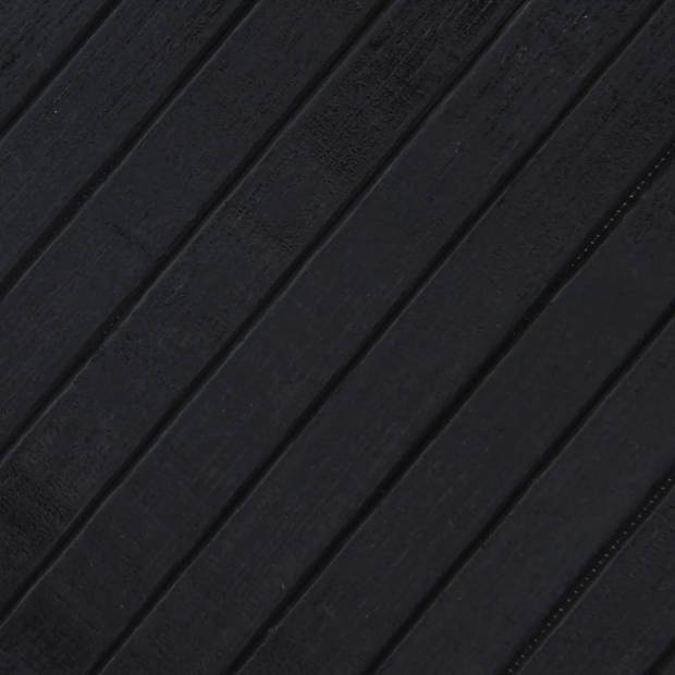 vidaXL Vloerkleed rechthoekig 60x100 cm bamboe zwart