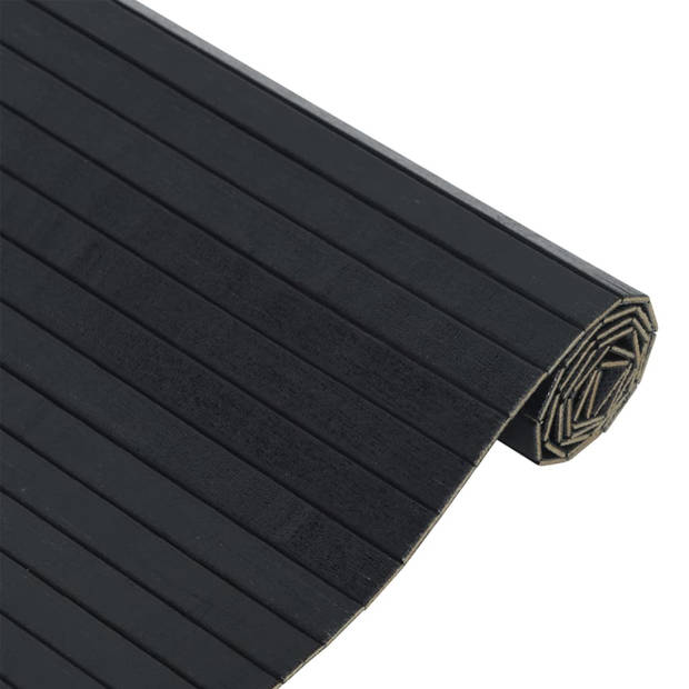 vidaXL Vloerkleed rechthoekig 70x300 cm bamboe zwart