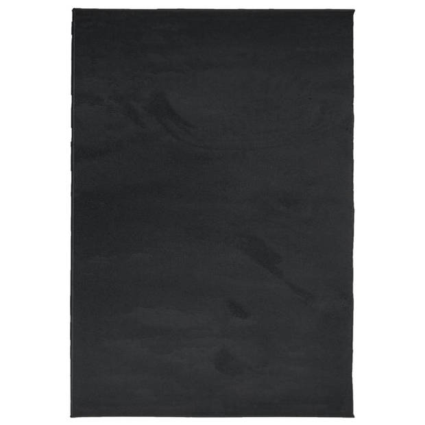 vidaXL Vloerkleed OVIEDO laagpolig 120x170 cm zwart