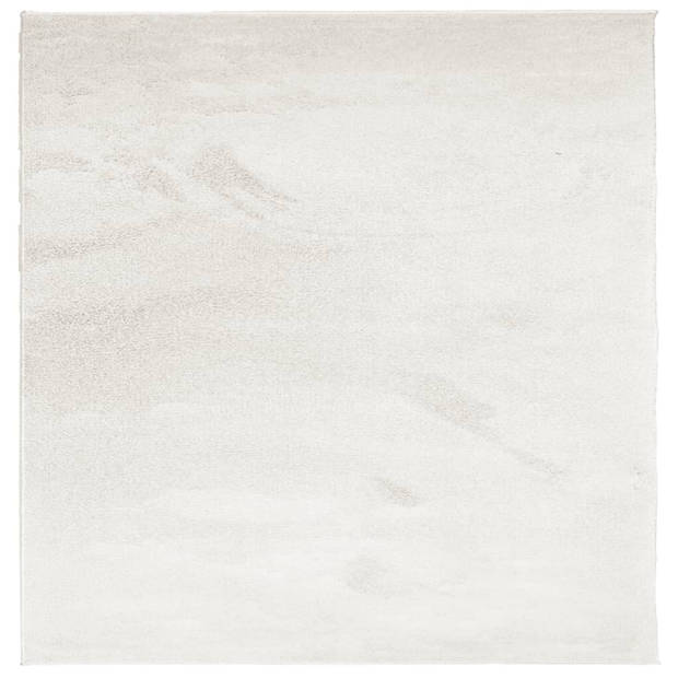 vidaXL Vloerkleed OVIEDO laagpolig 120x120 cm beige