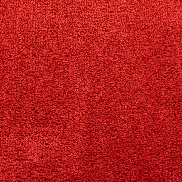 vidaXL Vloerkleed OVIEDO laagpolig Ø 80 cm rood