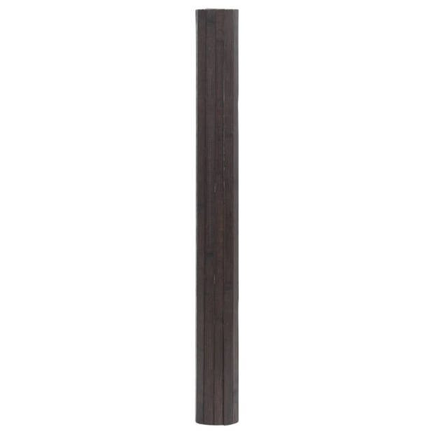 vidaXL Vloerkleed rechthoekig 70x500 cm bamboe donkerbruin
