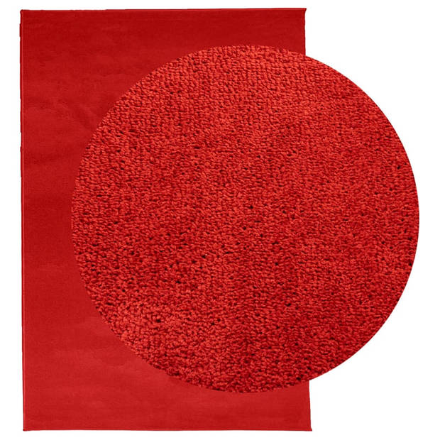 vidaXL Vloerkleed OVIEDO laagpolig 140x200 cm rood