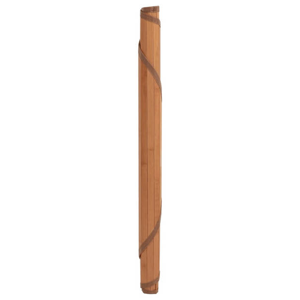 vidaXL Vloerkleed rond 80 cm bamboe bruin