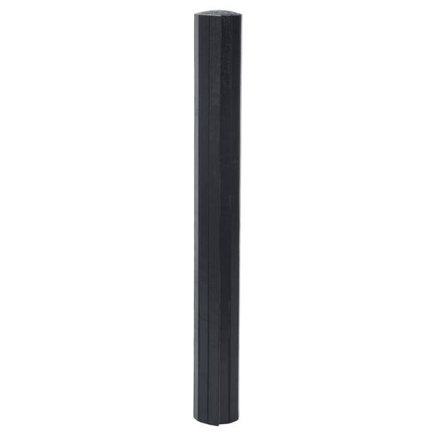 vidaXL Vloerkleed rechthoekig 60x100 cm bamboe zwart