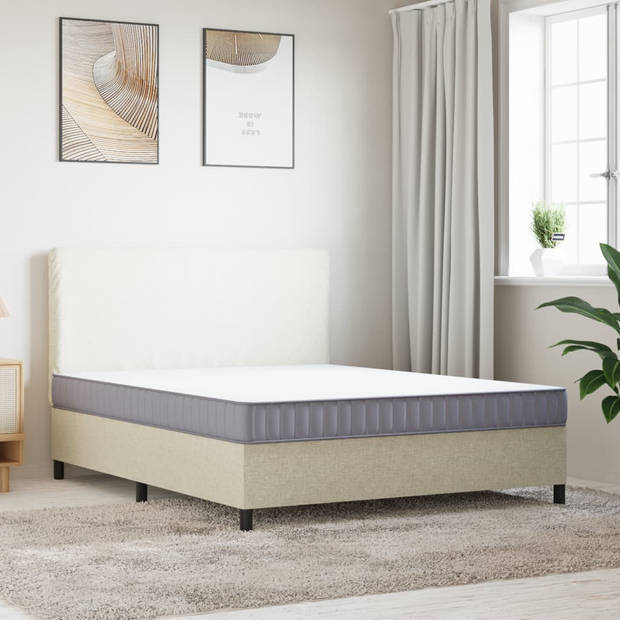 vidaXL Schuimmatras middelzacht 160x200 cm