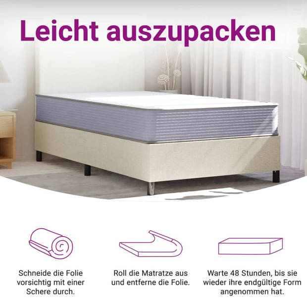 vidaXL Schuimmatras middelzacht 120x200 cm