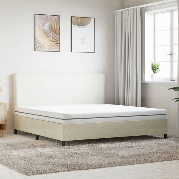 vidaXL Schuimmatras middelzacht 200x200 cm