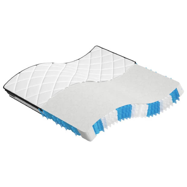 vidaXL Pocketveringmatras middelhard-plus 200x200 cm