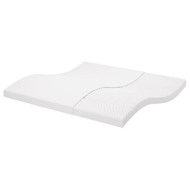 vidaXL Schuimmatras 7 zones hardheid 20 ILD 200x200 cm wit