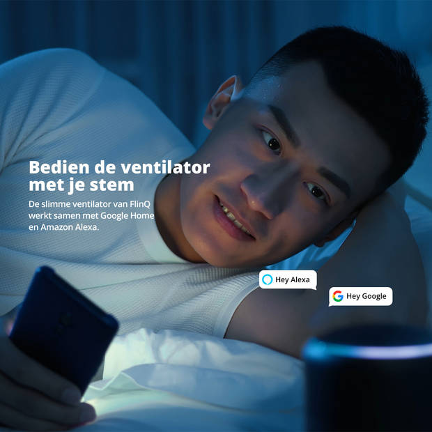 FlinQ Slimme Staande Ventilator - Stille Waaier - Bedienen met App of Afstandsbediening