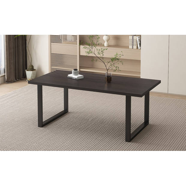 Interiax Eettafel 'Oliver' 200 cm Decor Donkerbruin