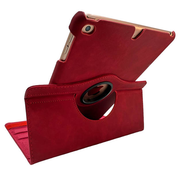 HEM Silky Red iPad hoes geschikt voor iPad Air (2024) - 13 inch Draaibare Autowake Cover - iPad Air 2024 hoes - iPad