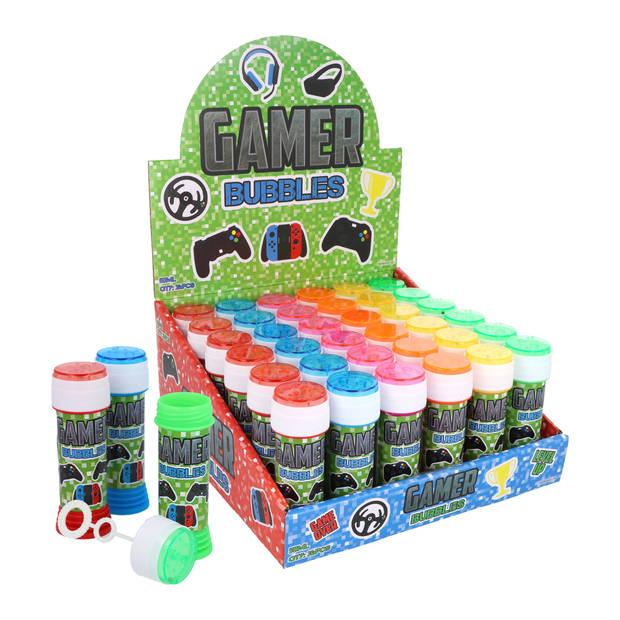 Bellenblaas - 6x - gamer - 50 ml - voor kinderen - uitdeel cadeau/kinderfeestje - Bellenblaas