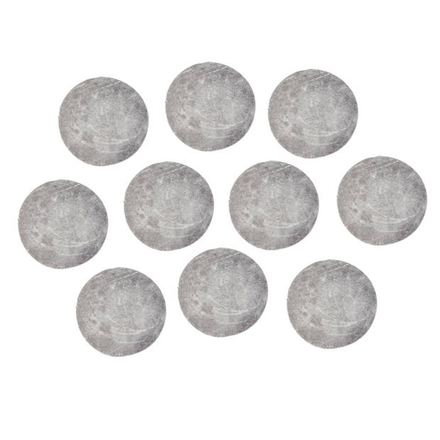 Rayher hobby Magneten rond - grijs - 10x stuks - 10 x 1 mm - Hobby artikelen - Magneten