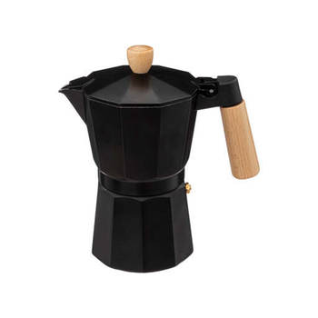 5Five Percolator Italiaans koffiezetapparaat - Aluminium - zwart - 300 ml - Koffiezetter - Percolators