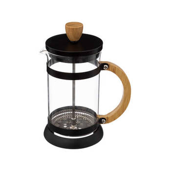 5Five Cafetiere French Press koffiezetter - koffiemaker pers - 600 ml - glas/rvs - Cafetiere