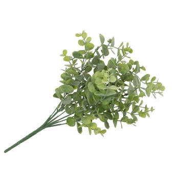 DK Design Kunstbloem Eucalyptus tak bundel - 33 cm - groen - Kunstbloemen