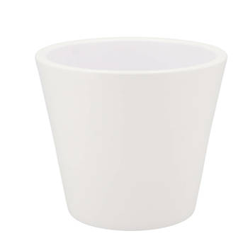 DK Design bloempot/plantenpot - Vinci - wit mat - voor kamerplant - D19 x H21 cm - Plantenpotten