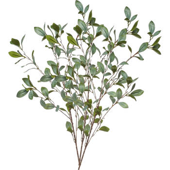 Emerald Kunstbloem Eucalyptus tak - 3x - 90 cm - groen - Kunstbloemen