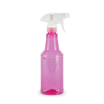 Plantenspuit met een inhoud van 500 ml - transparant roze - verstuiver - 18 cm - kunststof - Plantenspuiten