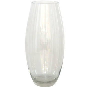 Gerimport Bloemenvaas - helder glas - D17 x 37 cm - Vazen