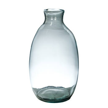 Hakbijl Glass Bloemenvaas Cheryl - transparant - eco glas - D18 x H30 cm - flesvaas - Vazen