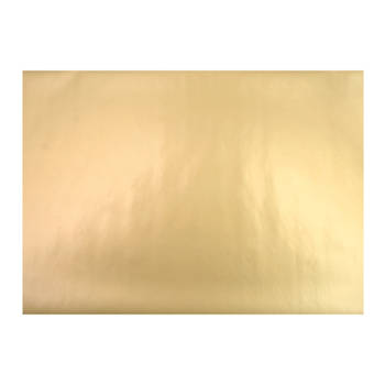 Decoratie plakfolie - goud metallic kleur - 45 cm x 200 cm - zelfklevend - Meubelfolie