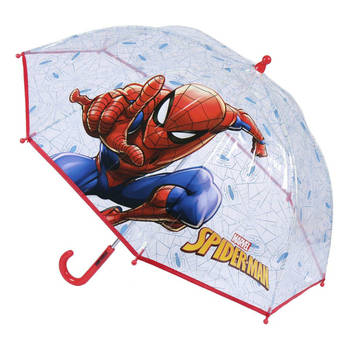 Marvel Spiderman paraplu - rood - D71 cm - voor kinderen - regen accessoires - Paraplu's