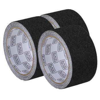 Kinzo Antisliptape - 3x - zwart - 50mm x 3m - voor binnen/buiten - Tape (klussen)