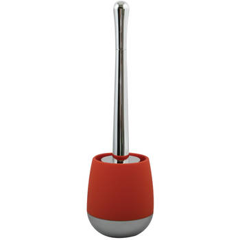 MSV Bilbao Toilet/wc-borstel houder - kunststof - rood - 38 cm - Toiletborstels