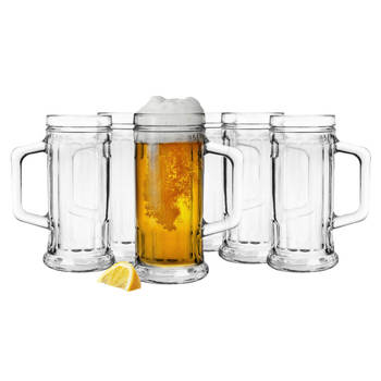 Glasmark Bierglazen - Bierpullen - 6x - 500 ml - glas - Oktoberfest - Bierglazen