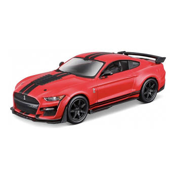 Modelauto Ford Shelby Mustang GT500 2020 rood schaal 1:32/15 x 6 x 4 cm - Speelgoed auto's