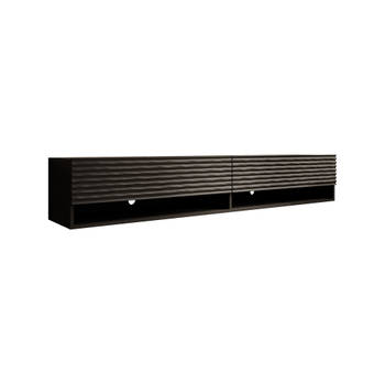 Meubella TV-Meubel Asino - Wave - Mat zwart - 180 cm